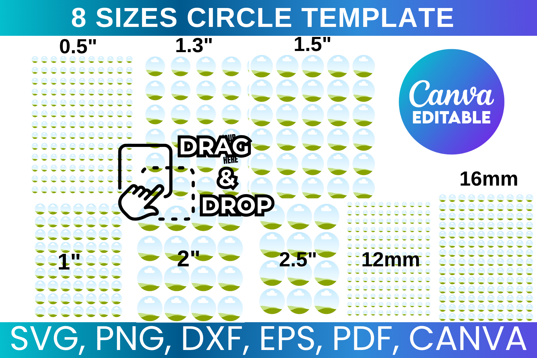 Circle Canva Template Svg