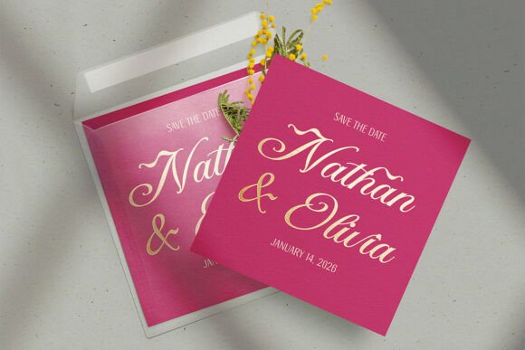 Dt Maroon Champagne Font - Preview 6