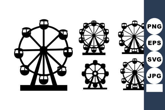 Ferris Wheel Silhouette Vector