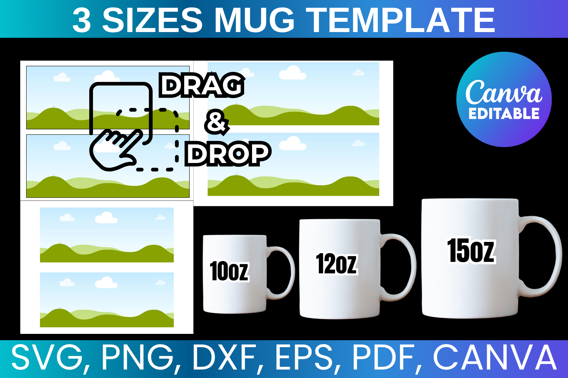 Full Wrap Mug Canva Templates