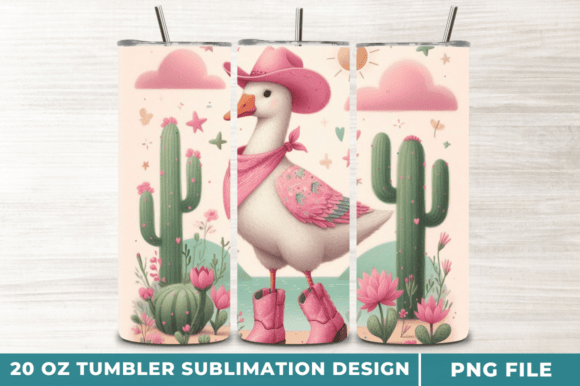 Goose Western Oz Skinny Tumbler Wraps Graphics