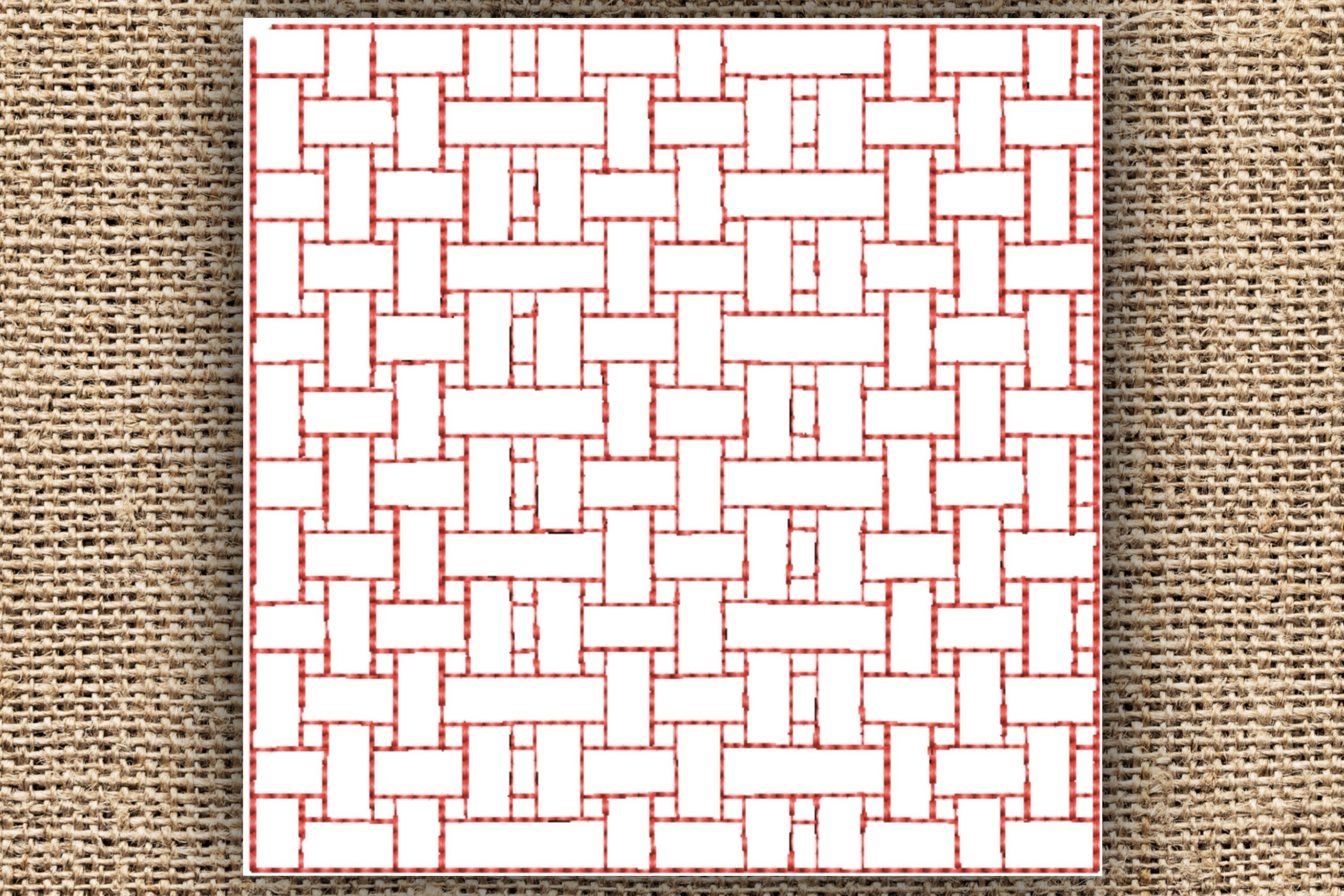 Interlocking Embroidery Design 2-6 Sizes