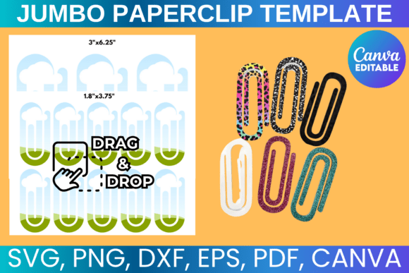 Jumbo Paper Clip Template, Paper Clip Sv