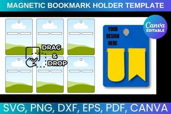 Magnetic Bookmark Holder Template