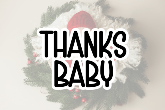 Newborn Christmas Font PNG with transparent background - Preview 4