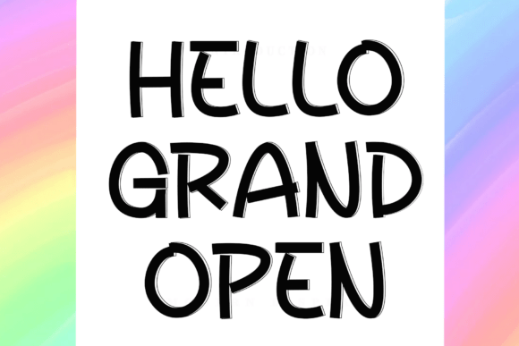 Open Stand Font PNG with transparent background - Preview 2