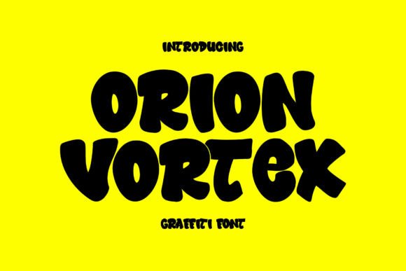 Orion Vortex Font PNG with transparent background - Preview 1