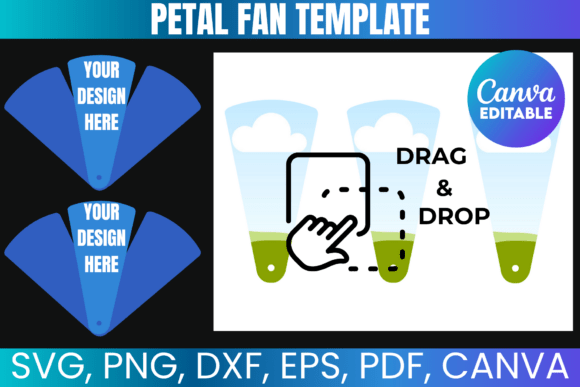 Petal Fan Canva Template Svg Graphics