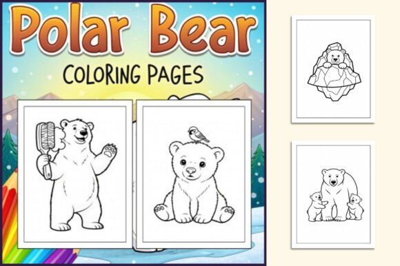 Polar Bear Coloring Pages for Kids