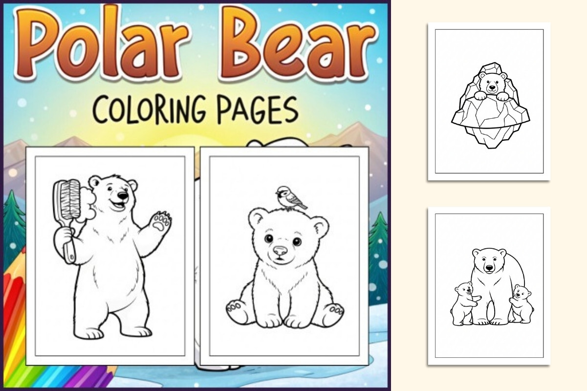 Polar Bear Coloring Pages for Kids