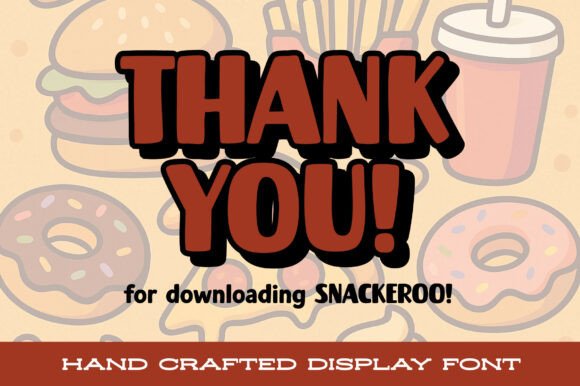 Snackeroo Font PNG with transparent background - Preview 3