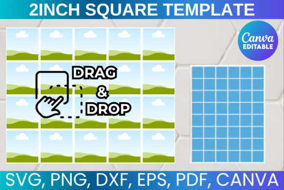 2x2 inch square Canva template for stickers and labels