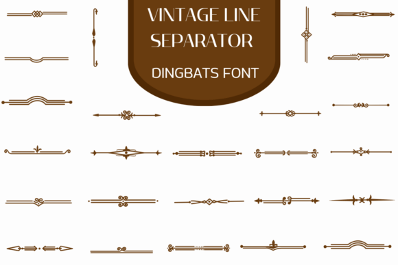 Preview of Vintage Line Separator dingbat font