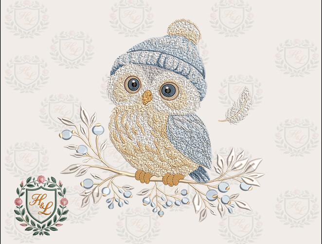 Winter Owl Embroidery Files