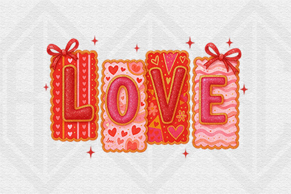 Decorative LOVE Valentine PNG