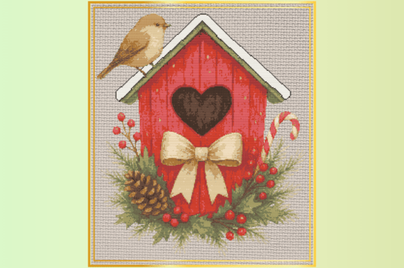 Festival Cardinal & Poinsettia Christmas