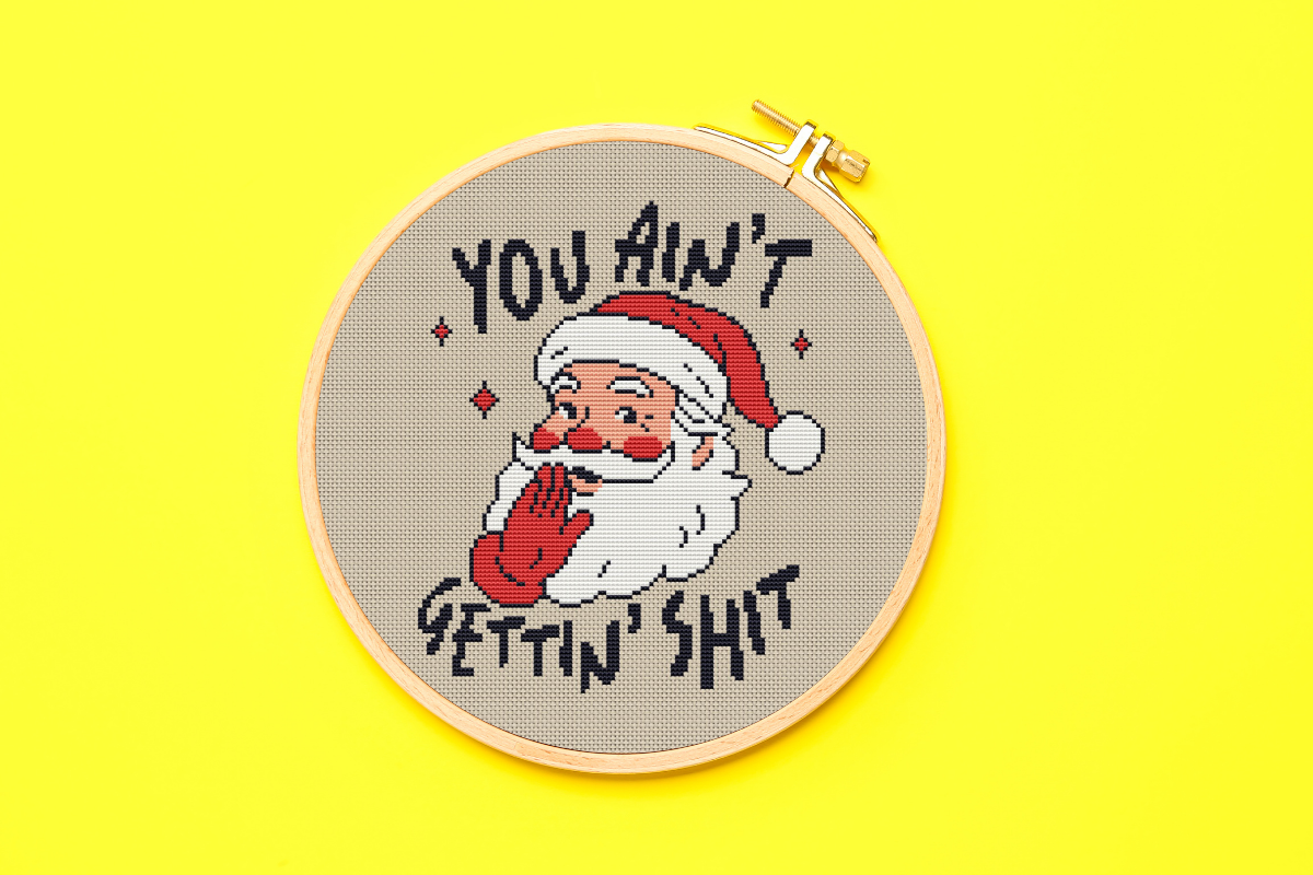 Funny Santa Cross Stitch Pattern
