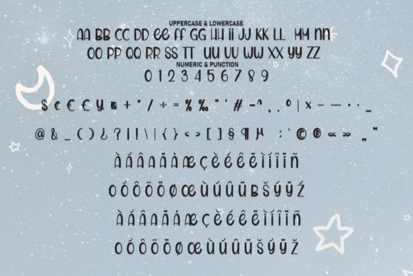 Night Handmade Font PNG with transparent background - Preview 6