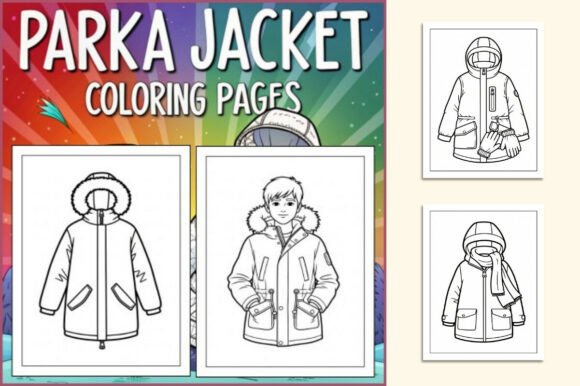 Parka Jacket Coloring Pages for Kids