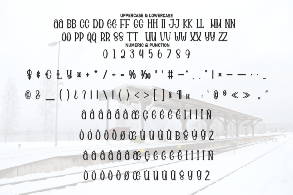 Railway Rainsnow Font PNG with transparent background - Preview 6
