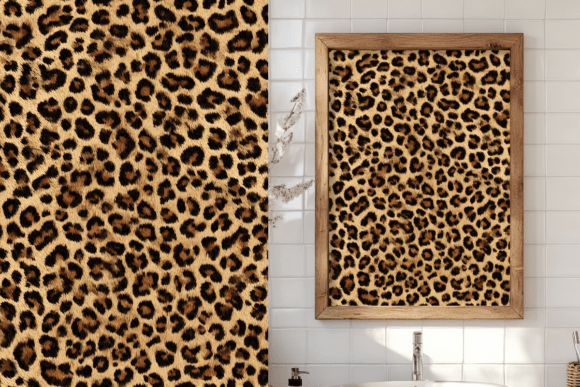 Realistic Leopard Pattern, 4000x4000px
