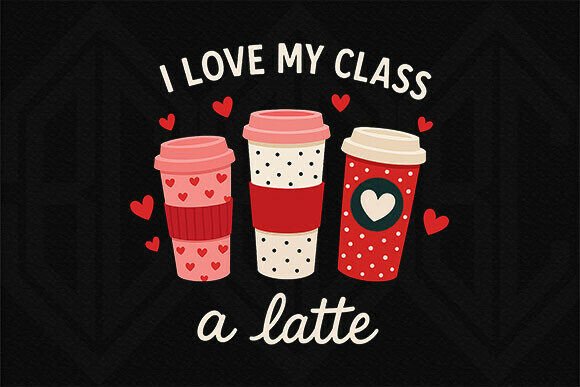 Teacher Coffee Valentine PNG