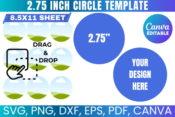 2.75 Inch Circle Canva Template