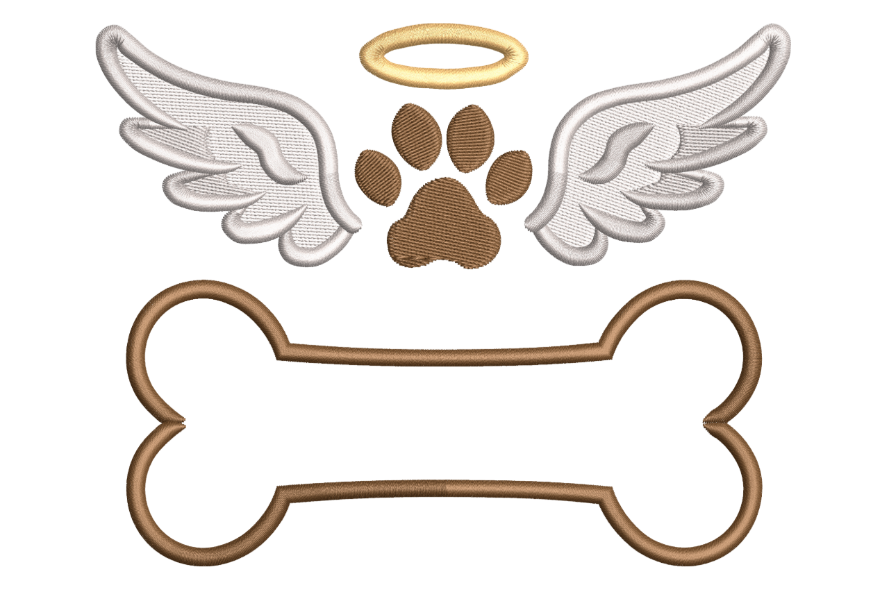 Angel Pet Paw Bone - Memorial