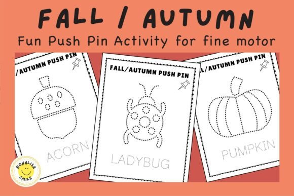 Autumn Fun Push Pin Fine Motor Worksheet