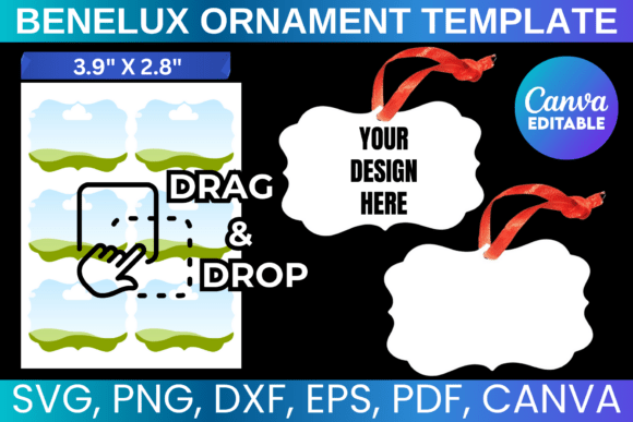 Benelux Ornament Template, Gift Tag Svg