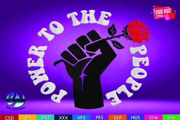 Black History Embroidery Design