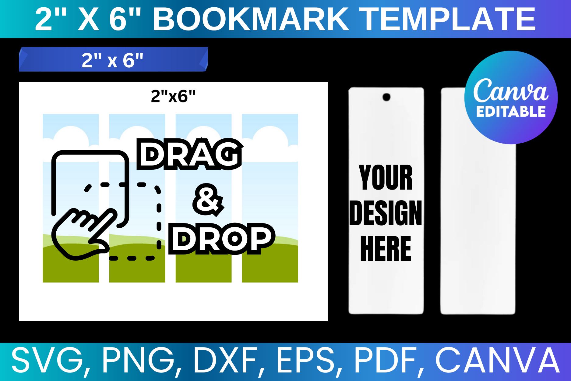 Canva Bookmark Template