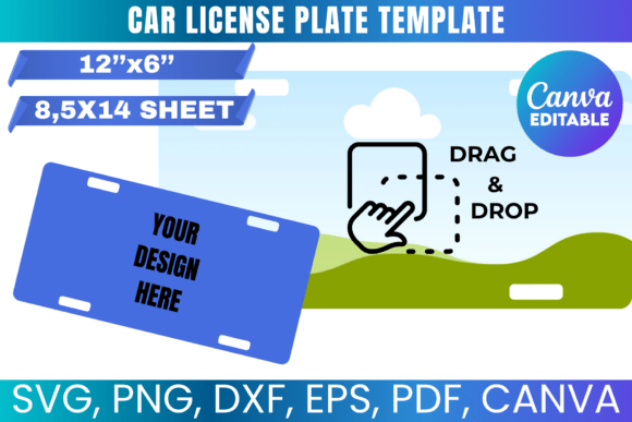Car License Plate Sublimation Template