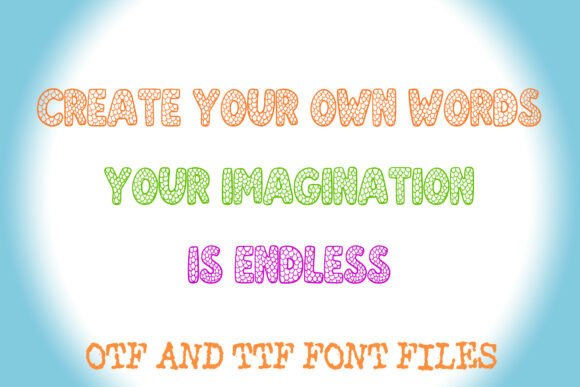 Cartoon Fish Scales Font - Preview 2
