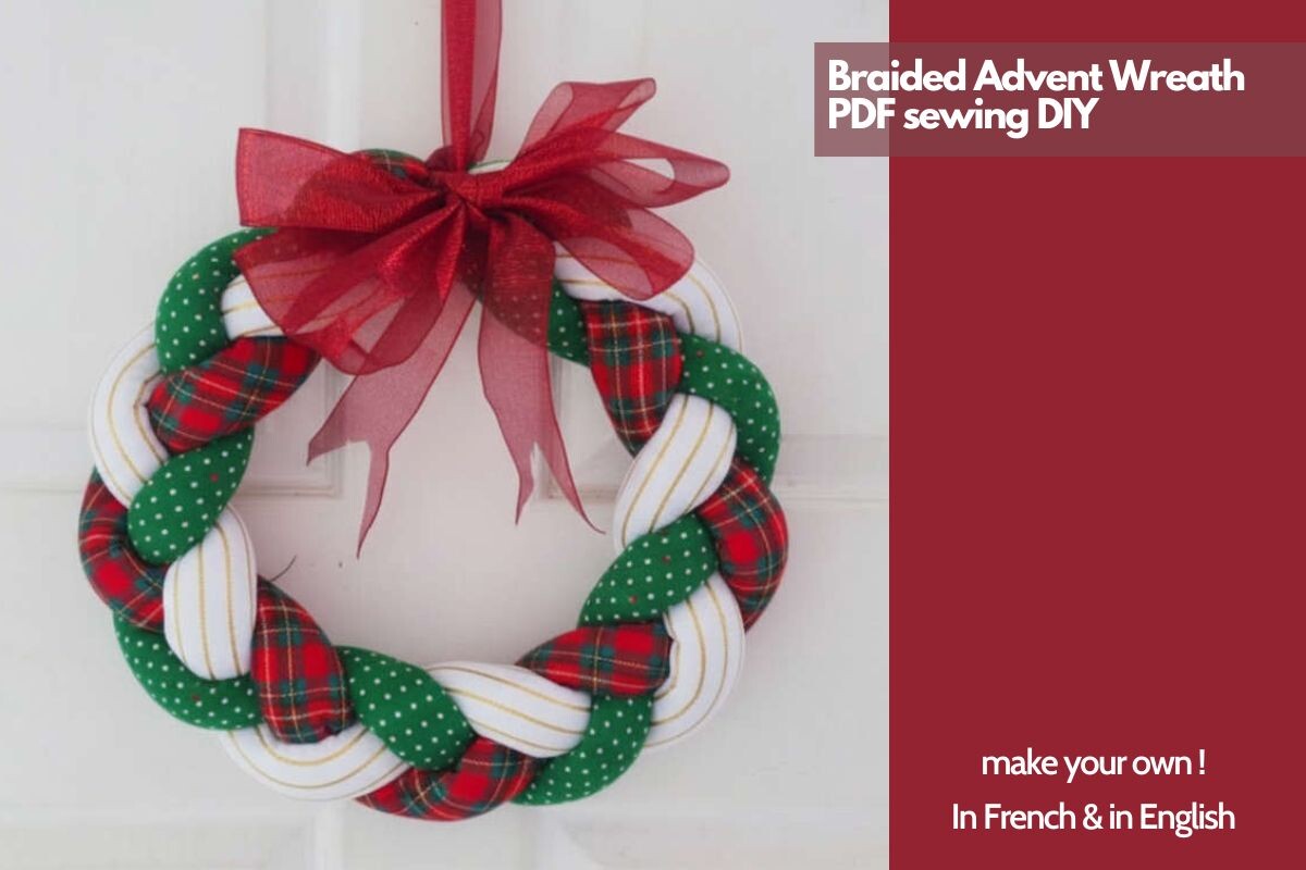 Christams Braided Wreath Sewing DIY