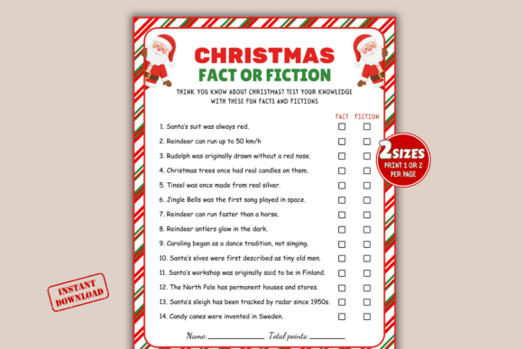 Christmas Fact or Fiction Game