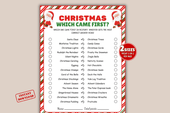 Christmas Which Came First Game