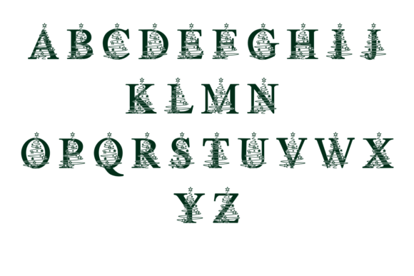 Christmas Magic Star Font PNG with transparent background - Preview 1