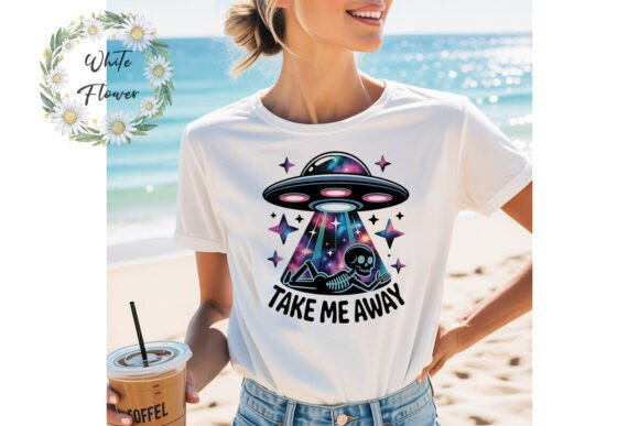 Cosmic Skeleton UFO Sublimation PNG