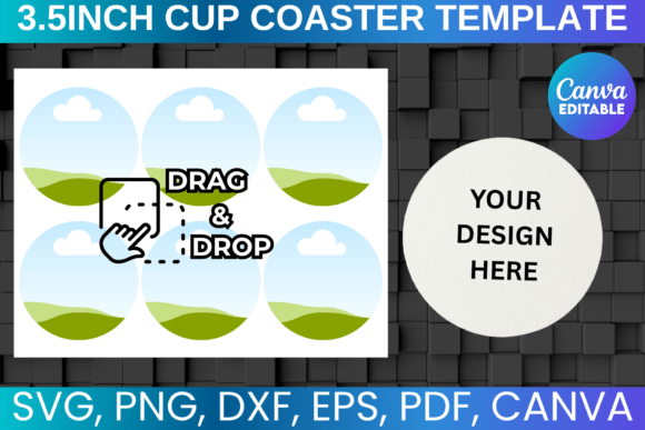 Cup Coaster Template, Cup Coaster PNG