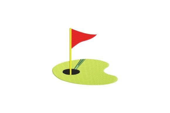 Golf Hole with a Flag