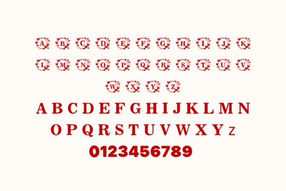 Heart Whisper Monogram Font font preview - 1