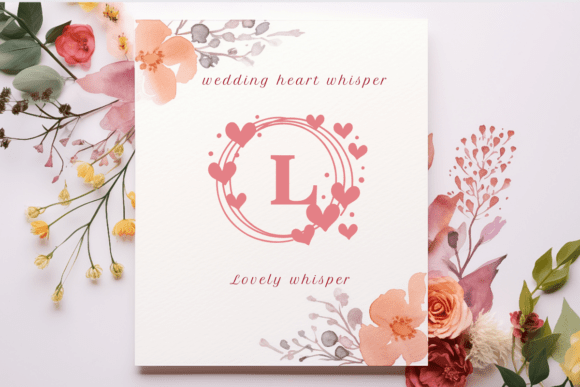Heart Whisper Monogram Font font preview - 2