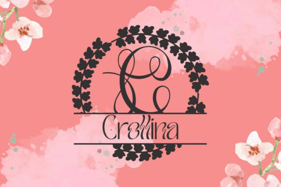 Lettravia Split Monogram Font PNG with transparent background - Preview 1