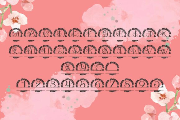 Lettravia Split Monogram Font PNG with transparent background - Preview 3