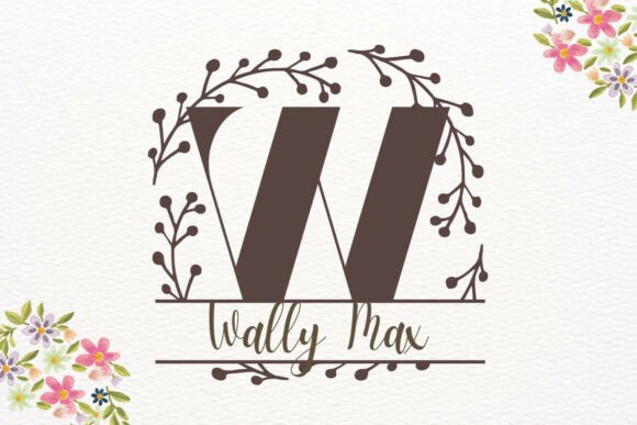Marquessa Split Monogram Font PNG with transparent background - Preview 1