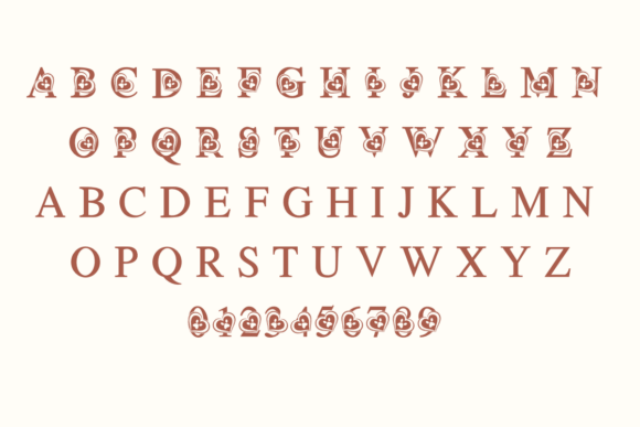 Paw Print Heart Font PNG with transparent background - Preview 1