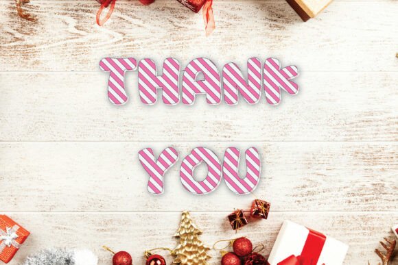 Pink Candy Cane Alphabet Font PNG with transparent background - Preview 4