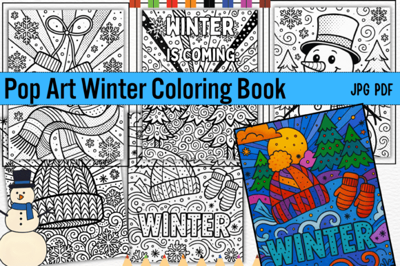 Pop Art Winter Coloring Pages