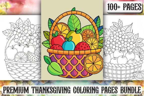 Premium Thanksgiving Coloring Pages-KDP